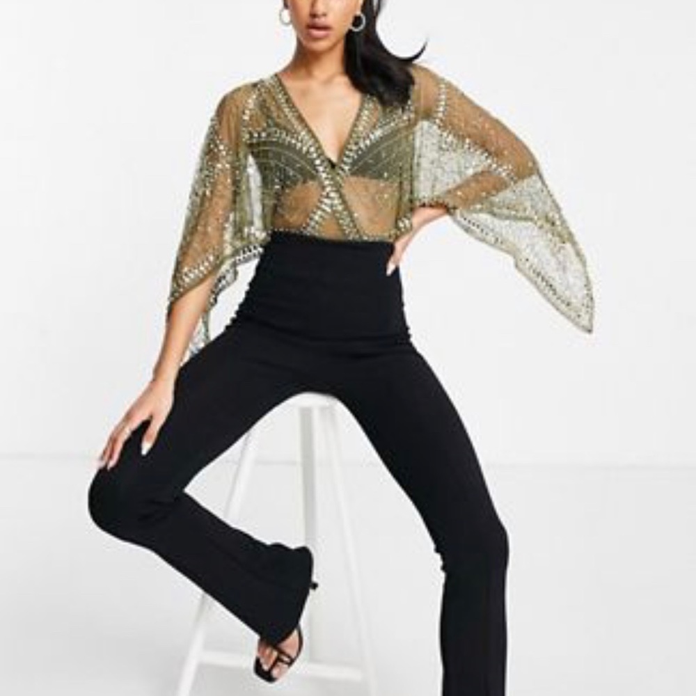 ASOS Olive beaded bodysuit